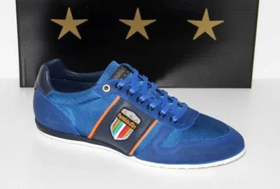 Pre-owned Pantofola D'oro Pantofola D´oro Sneaker Schnürer Leder Nylon - Zapponeta N Uomo Blue - Neu&ovp