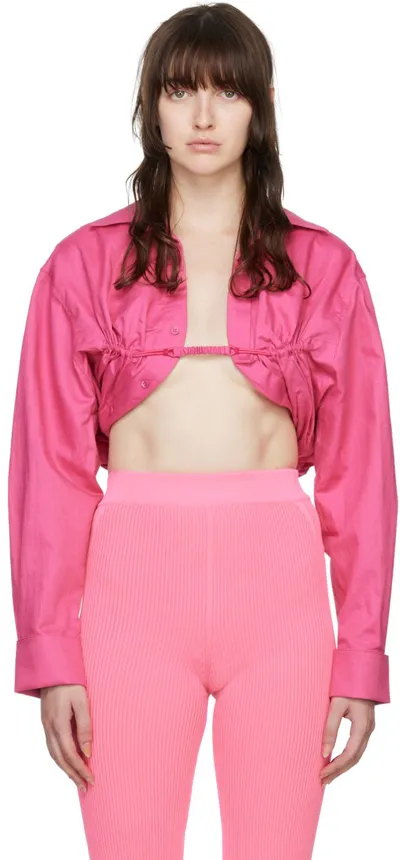 Jacquemus La Chemise Machou Pink Cotton-blend Shirt