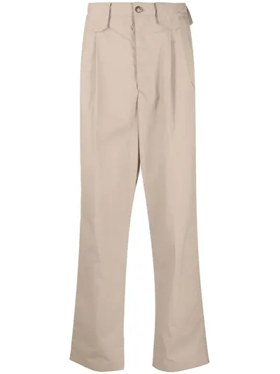 Nanushka High-rise Pleated Trousers In Neutrals