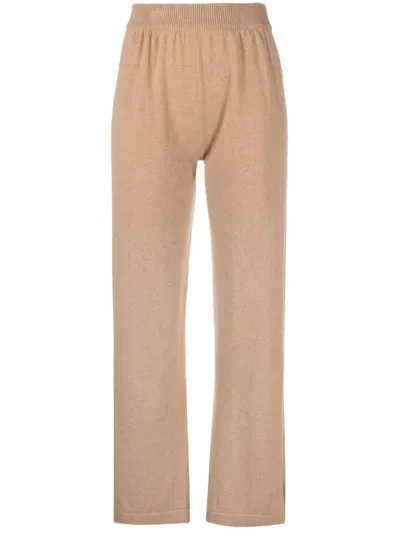 Barrie Straight-leg Cashmere Trousers In Beige