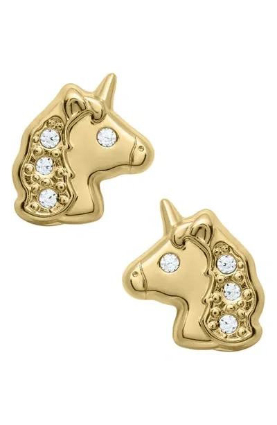 Mignonette Kids'  14k Gold & Cubic Zirconia Unicorn Stud Earrings