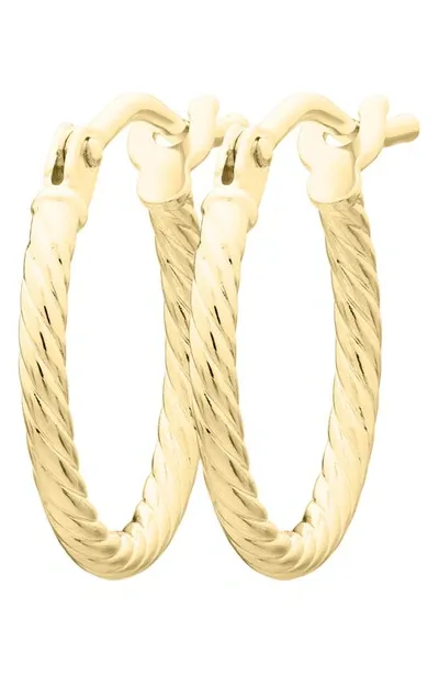 Mignonette Kids' 14k Gold Spiral Hoop Earrings