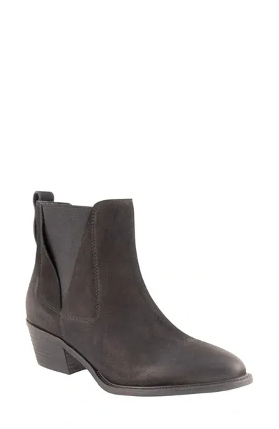 David Tate Arleta Pointed Toe Western Boot In Black Nubuck