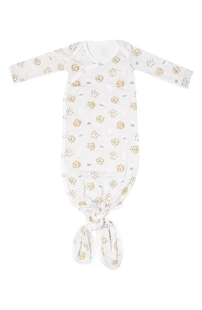 Copper Pearl Babies' Newborn Knotted Gown In Chip