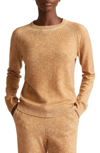 Loro Piana Girocollo Merano Baby Cashmere Sweater In Fancy Natural Melange