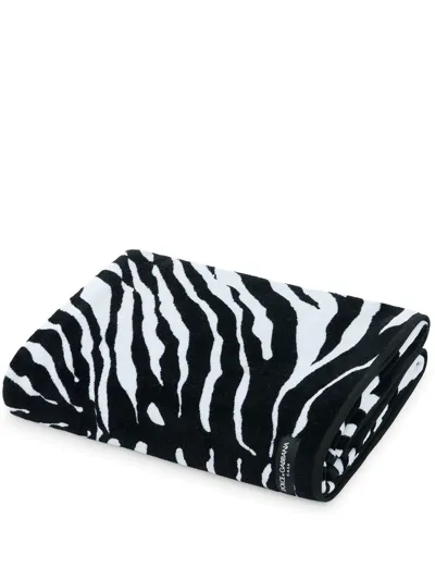 Dolce & Gabbana Terry Cotton Bath Towel In Multicolor