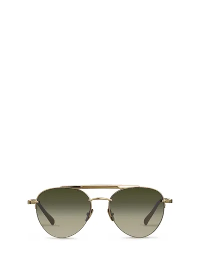 Mr Leight Rodeo Sl 12k White Gold-crescent Sunglasses