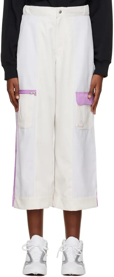 Nike White & Purple Utility Trousers In Phantom/iris Whisper