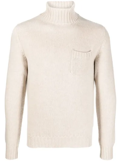 Fedeli Chunky-knit Roll Neck Jumper In Neutrals