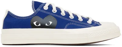 Comme Des Garçons Play Blue Converse Edition Chuck 70 Sneakers