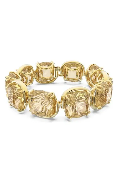 Swarovski Gold-tone Harmonia Cushion Cut Bracelet