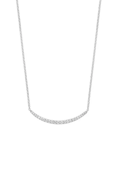 Bony Levy Curved Diamond Bar Pendant Necklace In 18k White Gold