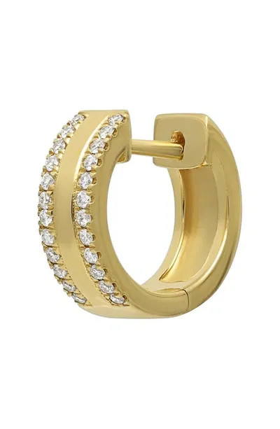 Bony Levy Single Pavé Diamond Hoop Earring In 18k Yellow Gold