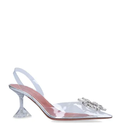 Amina Muaddi Glass Begum Slingback Pumps 70 In Transparent