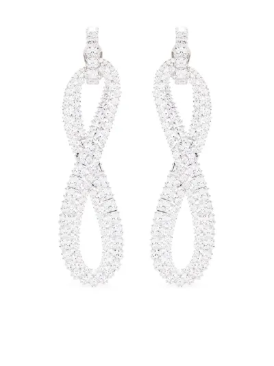 Swarovski Hyperbola Embellished Clip-on Earrings In White