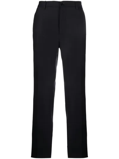 Etro Side-stripe Straight-leg Trousers In Black