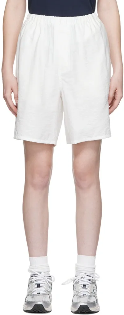 Ami Alexandre Mattiussi Ssense Exclusive White Viscose Shorts In 100 White