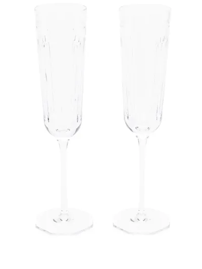 Ralph Lauren Coraline Champagne Glasses In White