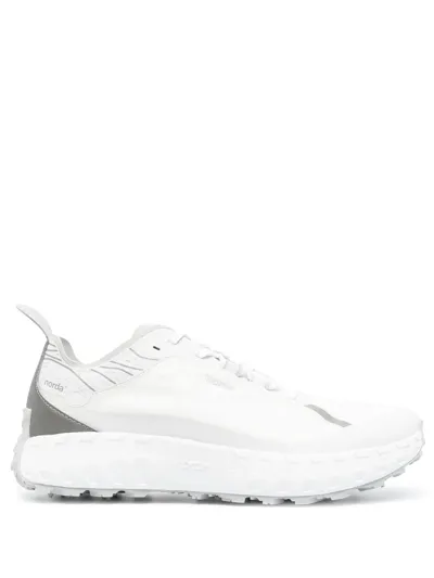 Norda 001 Neoprene-trimmed Mesh Running Sneakers In White