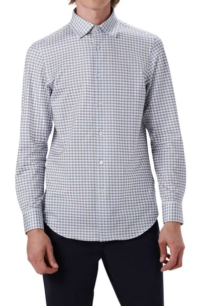 Bugatchi Ooohcotton® Check Button-up Shirt In Sand