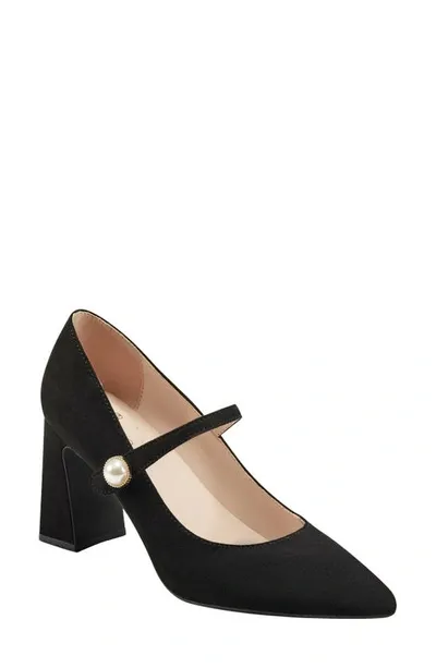 Bandolino Women's Kirsten Mary Jane Pumps Women's Shoes In Black - Faux Suede