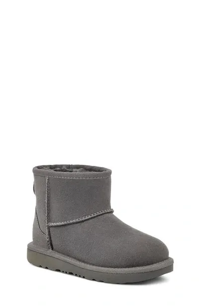 Ugg (r) Kids' Classic Mini Ii Water Resistant Genuine Shearling Boot In Grey