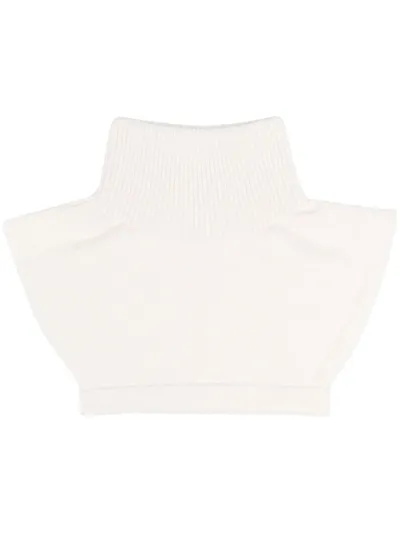 Barrie Cut-out Cashmere Collar In Neutrals