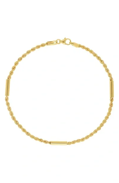 Bony Levy 14k Gold Florentine Bar Bracelet In 14k Yellow Gold