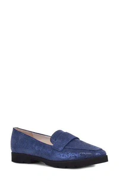 Amalfi By Rangoni Giuliano Loafer In Blue Nuovo Print