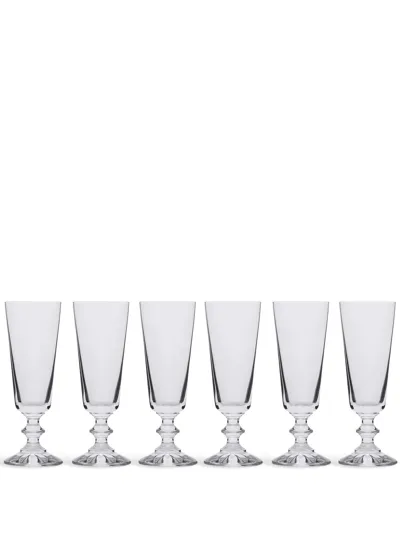 Ichendorf Milano Parigi Set-of-six Flute Glasses In Weiss