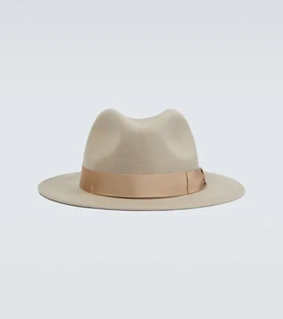 Borsalino Macho Felt Panama Hat In Brown