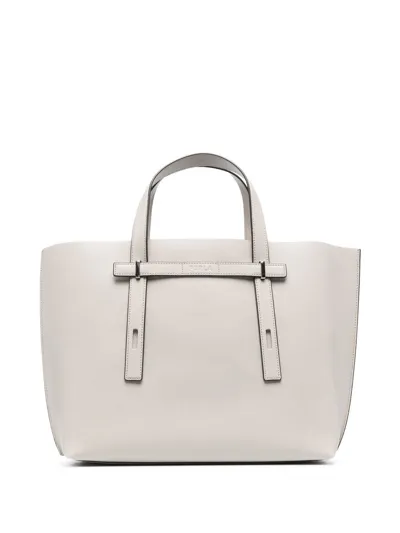 Furla Leather Tote Bag In Nude