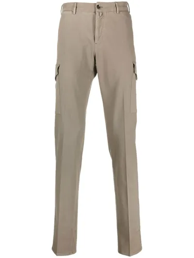 Pt Torino Mid-rise Tapered Trousers In Nude