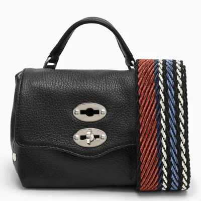 Zanellato Mini Postina Bag In Black Leather