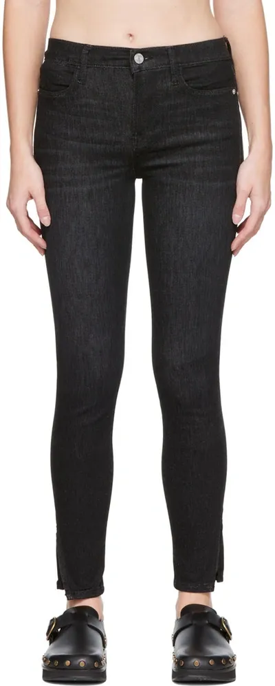 Frame Black 'le High Skinny' Jeans In Corvo Slit