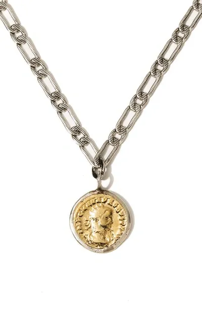 Child Of Wild Aurelian Coin Pendant Necklace In Silver