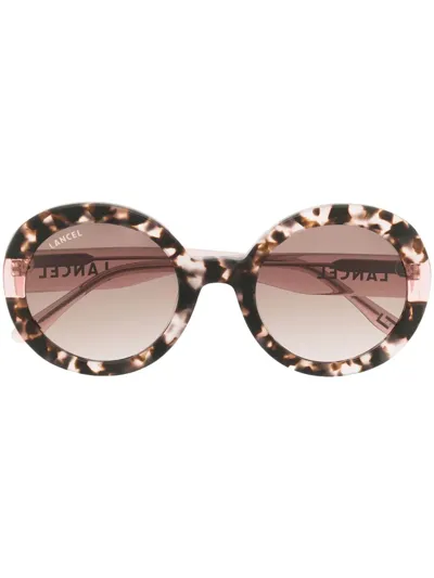 Lancel Tortoiseshell-effect Round-frame Sunglasses