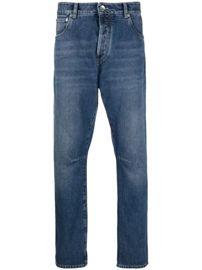 Brunello Cucinelli Denim Cotton Jeans In Blue