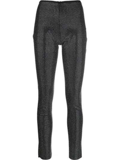 Giuseppe Di Morabito Crystal-embellished High-waisted Leggings In Black