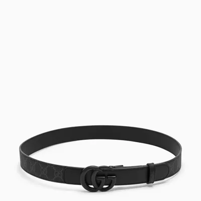 Gucci Black Belt With All-over Logo