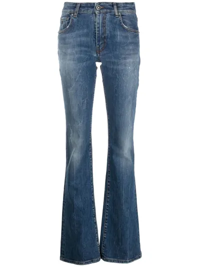 John Richmond Flared Low-rise Jeans In Blue