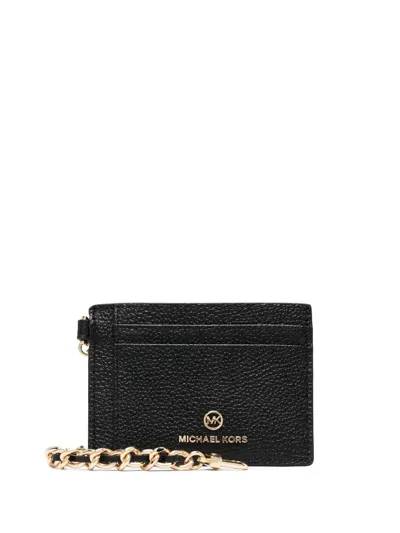 Michael Michael Kors Jet Set Chain Cardholder In Schwarz