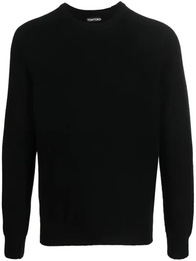 Tom Ford Textured Cashmere Jumper In Black