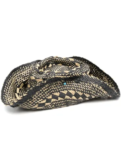 Super Duper Hats Stevenson Woven Hat In Schwarz