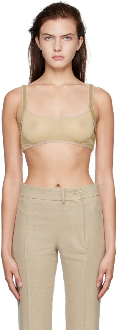 Jacquemus Brown 'le Bandeau Ascosu' Bra In 810 Light Brown