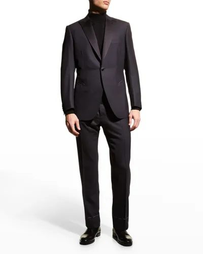 Brioni Men's Policleto Smoking Tuxedo In Midnight Blue