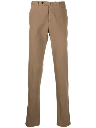 Pt Torino Straight-leg Trousers In Brown