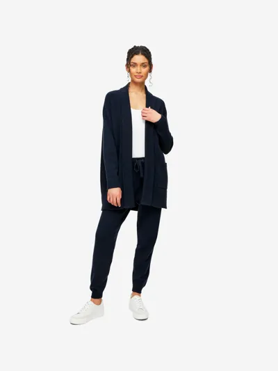 Derek Rose Women's Cardigan Nina Cashmere Navy