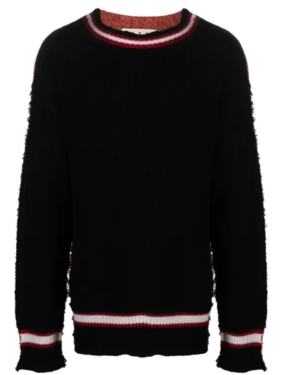 Marni Two-tone Round-neck Jumper In Multi