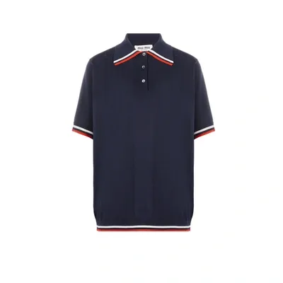 Miu Miu Silk And Cotton Polo Shirt